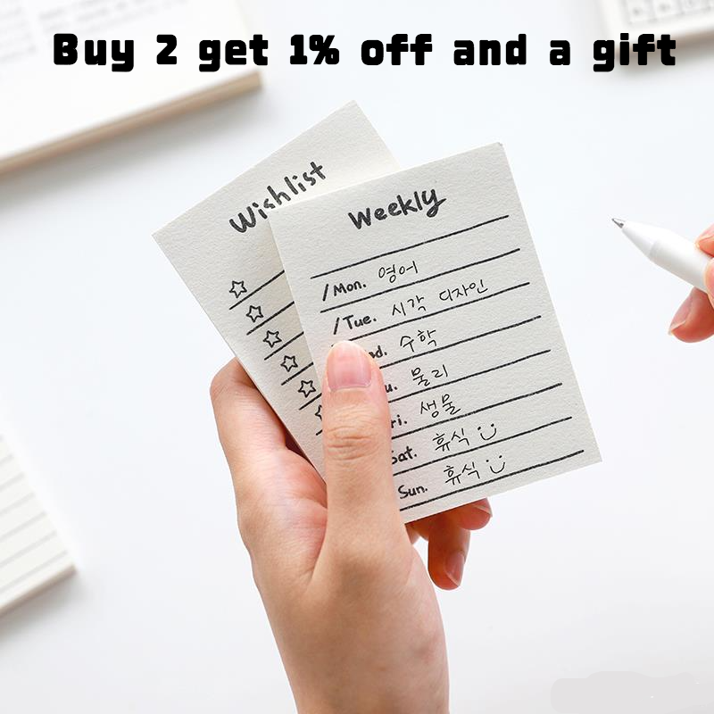 50 Sheets Notebook Cute Plan Student Stationery Office School Supplies Tearable Notebook Not Sticky Planner Memo Pad DIY Journal