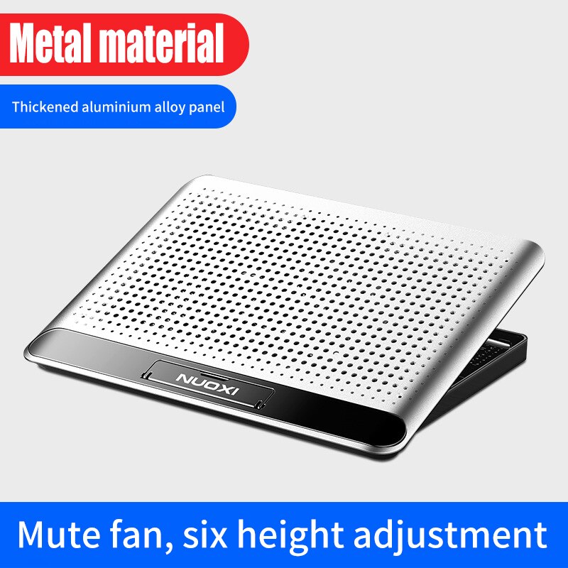 Sammenleggbart laptopstativ aluminiumslegering økt høyde anti-skli plassbesparende sklisikker med laptop kjølepute vifte 17 tommer 2 usb