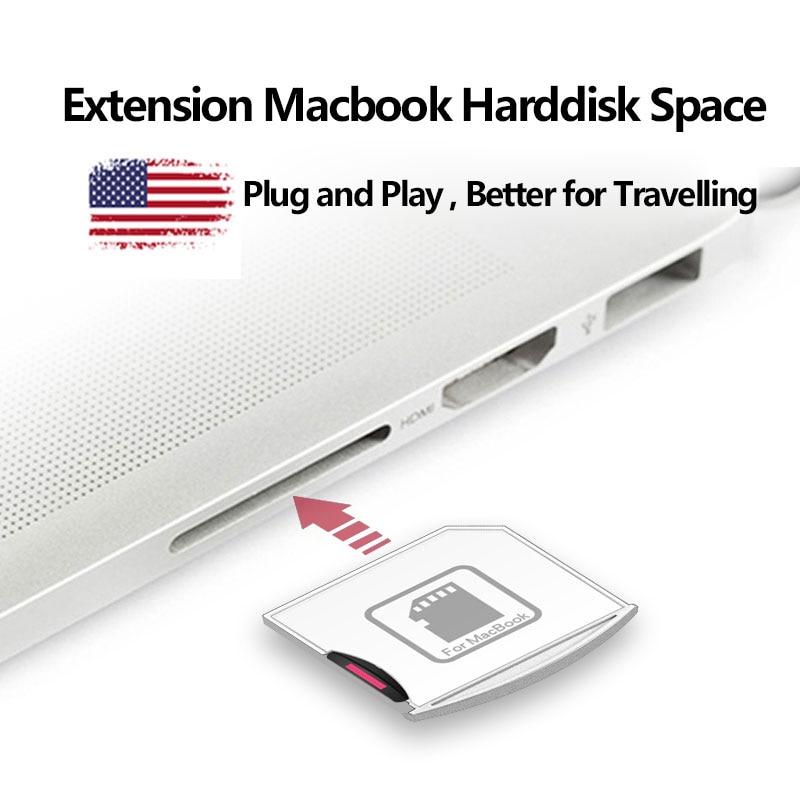 Goblown SD Card For Macbook Pro 13 inch /15 Inch / Air 13 inch/Pro Retina 15“ Laptop Notebook Extension 32GB 64G TF Memory Card