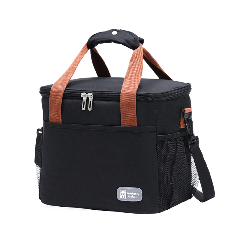 Large Capacity Thermal Insulation Lunch Bag Oxford Cloth Food Storage Picnic Bags Tote Portable Cooler Box Bags: SKY BLUE