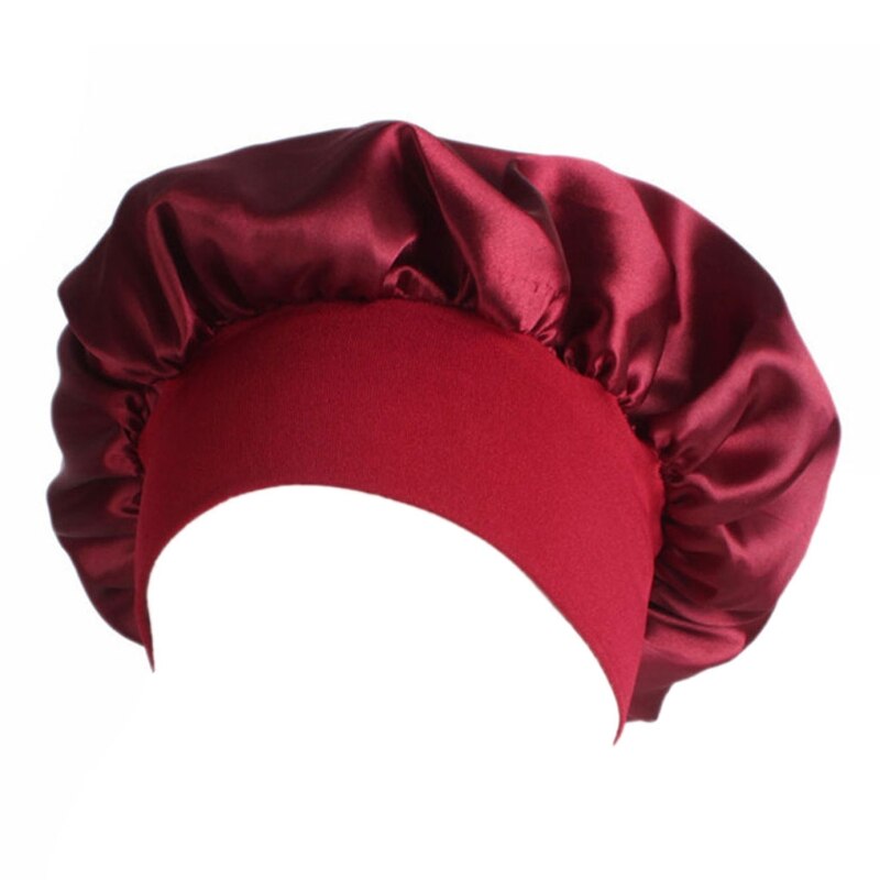 Mujeres Satin Sleep Cap cobertura completa suave gorro de noche para dormir gorra para quimioterapia Cap: R