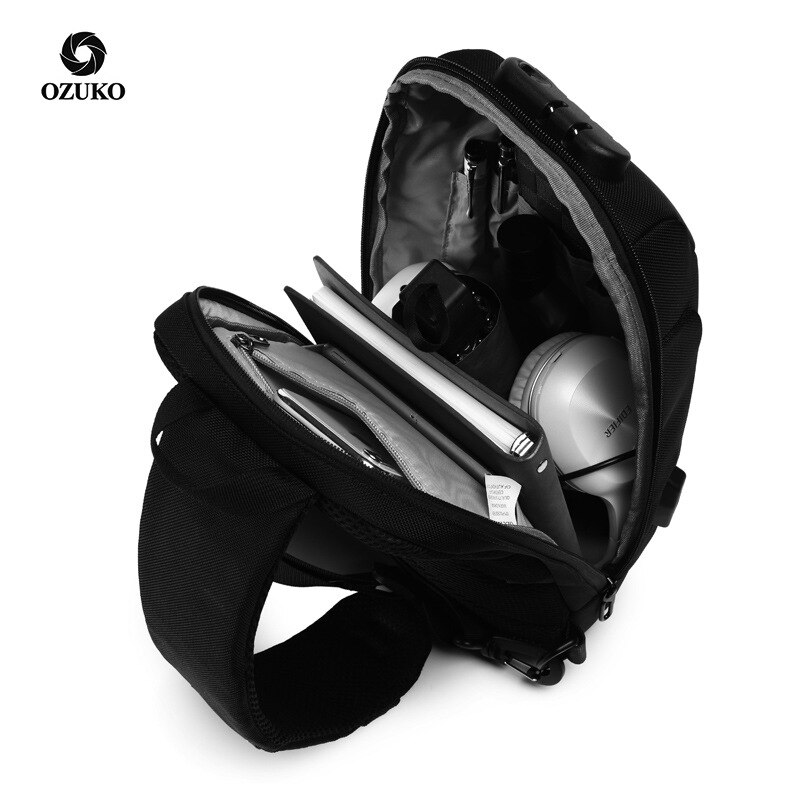 Masculino sacos de ombro sacos de carregamento usb crossbody saco peito anti roubo escola verão curta viagem à prova dwaterproof água mensageiro saco