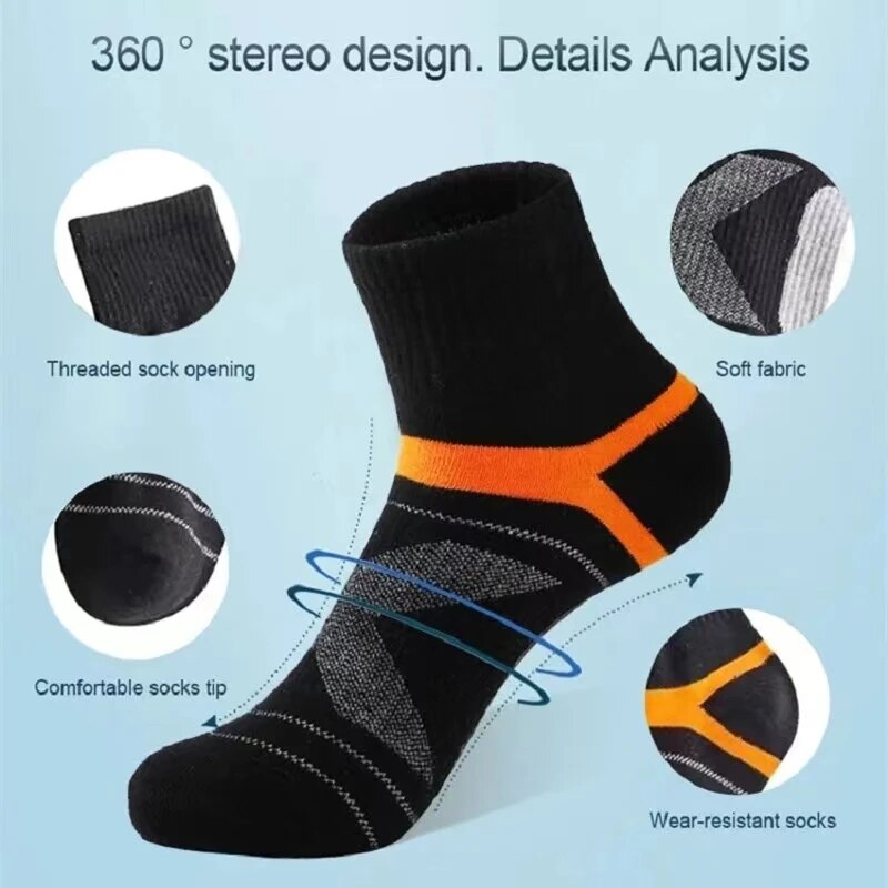 Chaussettes de dehors Noires pour Homme, Décontractées, de , Respirantes, pour Automne et Hiver, Lot de 3/5/10/20 Paires