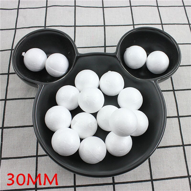 DIY Round Styrofoam Balls Christmas Ball White Modelling Polystyrene Foam Craft Balls Christmas Decorations Wedding Party: 30mm30pcs