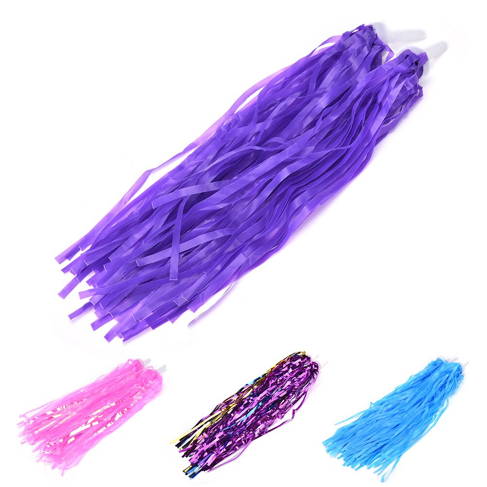 1 Pair Bicycle Handlebar Tassels Kids Scooter Tricycle Handlebar Grips Tassels Bike Handle Grips Decoration PE Streamers