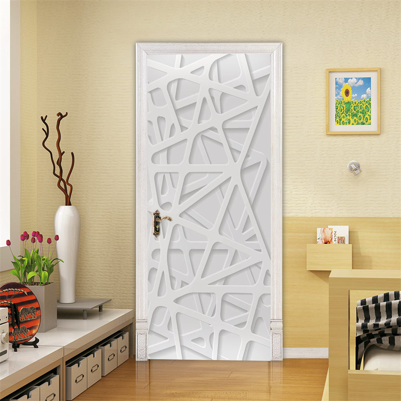 FYSWPJANG Pegatinas para puerta de casa decoración para el hogar revestimiento para puerta pegatina de pared Mural papel tapiz póster autoadhesivo PVC extraíble impermeable calcomanía para puerta