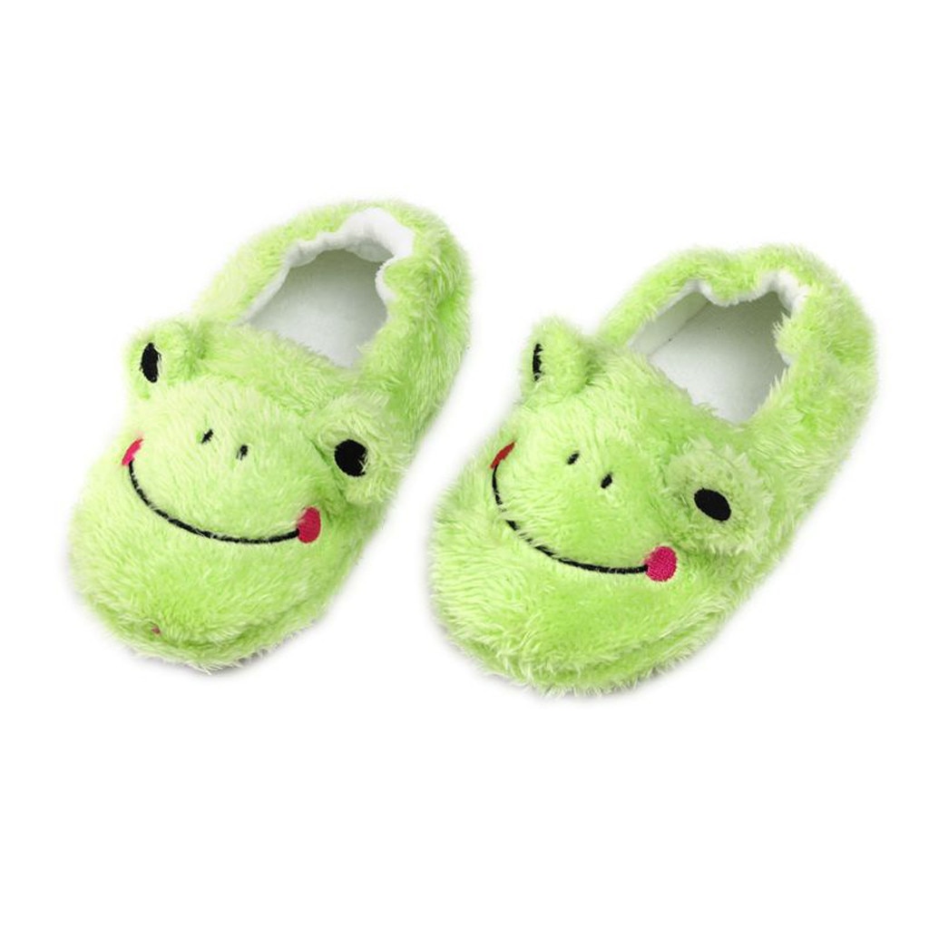 Barn baby varma tofflor för pojke flicka tecknade skor mjuksulor småbarn barn inomhus baby tofflor djurflock barn tofflor
