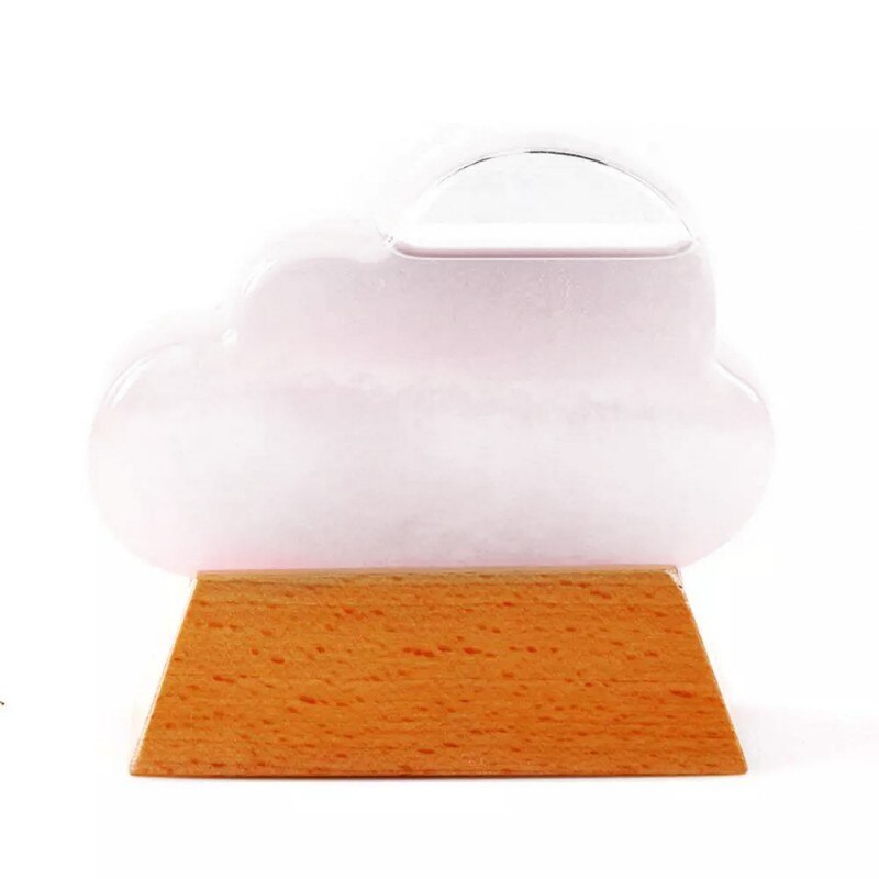 1 Pièces Baromètre Goutte Tempête Verre En Forme de Nuage Tempête Verre Bouteille de Station Météo De Bureau Météo Predictor Décor: A
