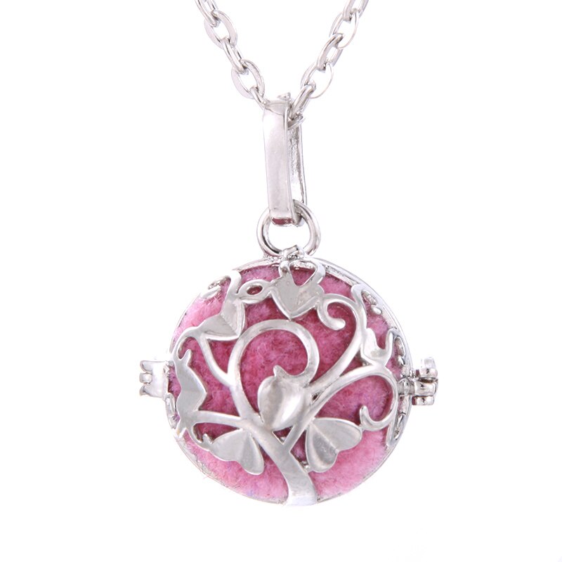 Arbre de vie cage d'aromathérapie diffuseur collier médaillon pendentif parfum huile essentielle collier médaillon d'aromathérapie Cage de perles: 16