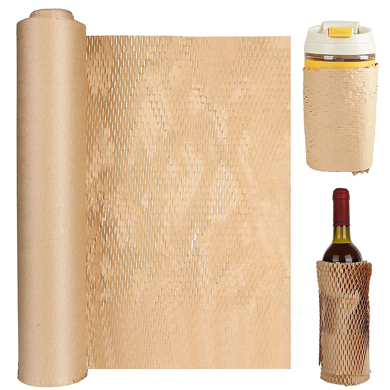 20/50m Vintage Papel Kraft para envolver de nido de abeja envoltura acolchada rollo de embalaje de Material de embalaje papel decorativo