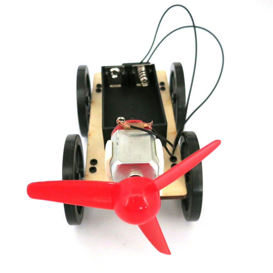 # Mini Wind Powered Toy DIY Car Kit Children Educational Gadget Hobby Funny