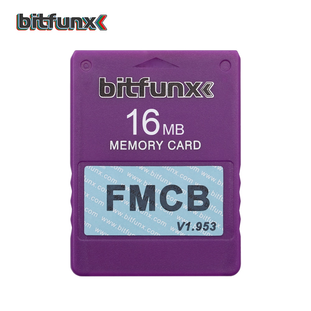 Bitfunx Video Game Geheugenkaart Fmcb Kleuren Voor Sony Playstation 2 PS2 Memoria Card 16Mb Mod Opl Hd Kleurrijke