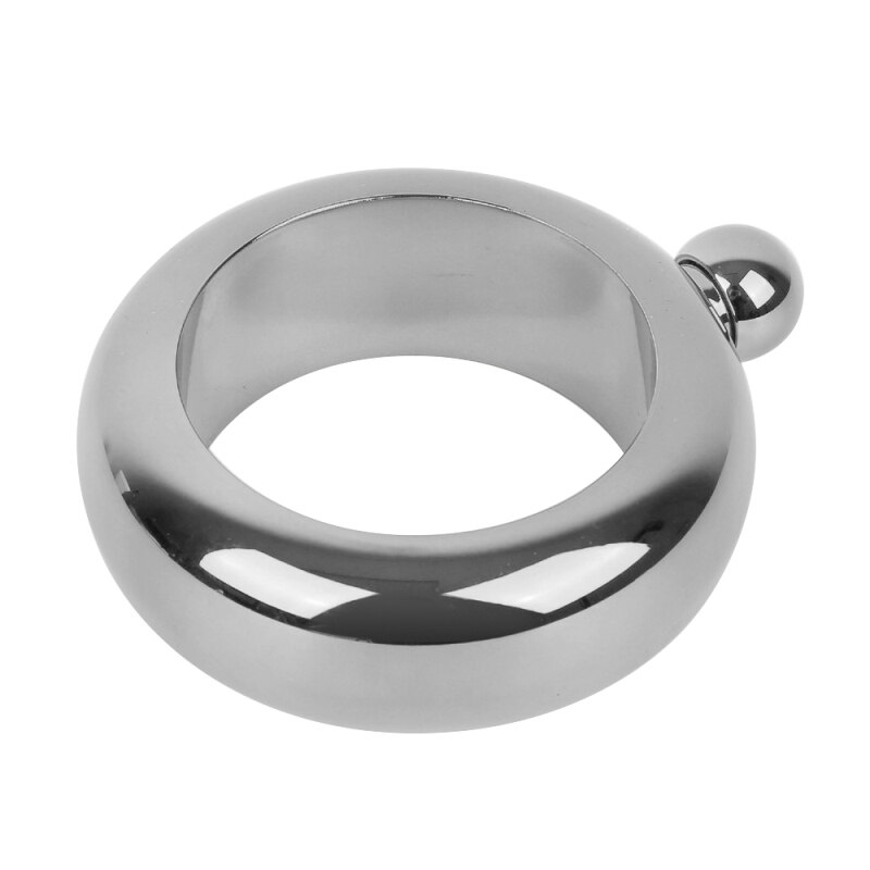 Gourde ronde en acier inoxydable, contenant de stockage de boissons et de vin, flacon de hanche à double usage pour l'extérieur et la maison: 01