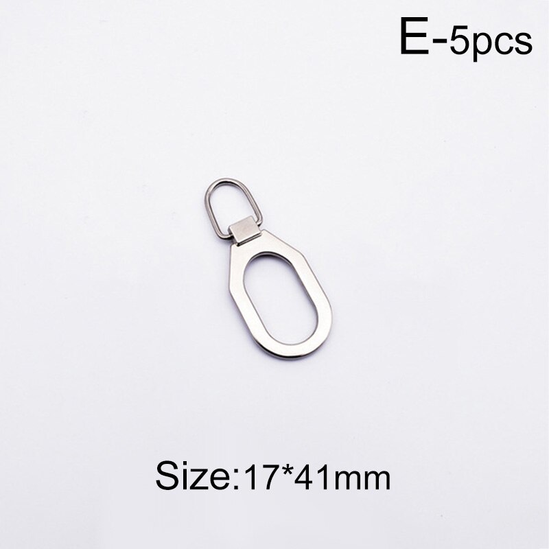 Extractor de cremallera Universal de 5 piezas, cabeza de cremallera desmontable, Kits de reparación de repuesto instantáneo para deslizador de cremallera, Kits de costura artesanal DIY: E