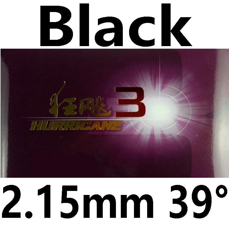 Dhs Hurricane3 (Hurricane 3, Dhs H3) pips In Tafeltennis Rubber Voor Ping Pong Tafeltennis Racket Rubber: black  2.15mm  H39