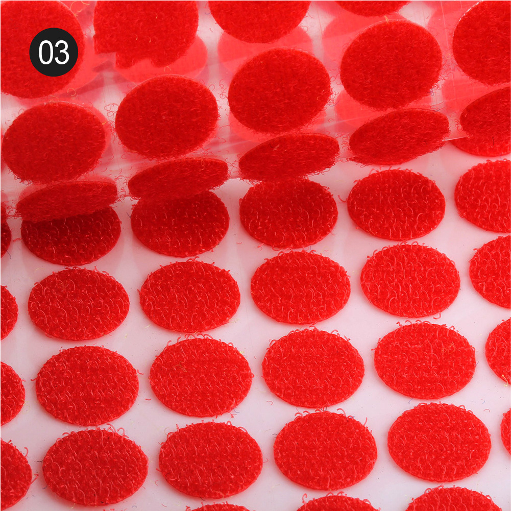 Round Dots Strong Self Adhesive Fastener Tape 10mm 15mm Velcro Nylon Hook Loop Sticker Tape Sewing Craft DIY Accessories: Color 3 / 15mm 100pair