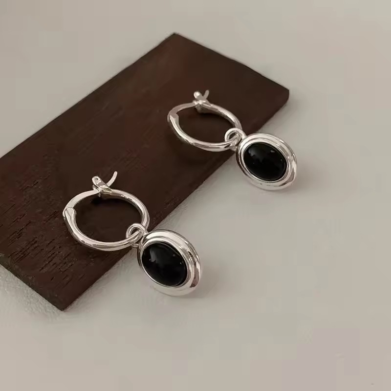 VENTFILLE-Boucles d'Oreilles Géométriques Incurvées en Argent Sterling 925, Bijoux en Forme de S, Bergame, Rétro, Unique, pour Femme et Fille, Directe: Orange