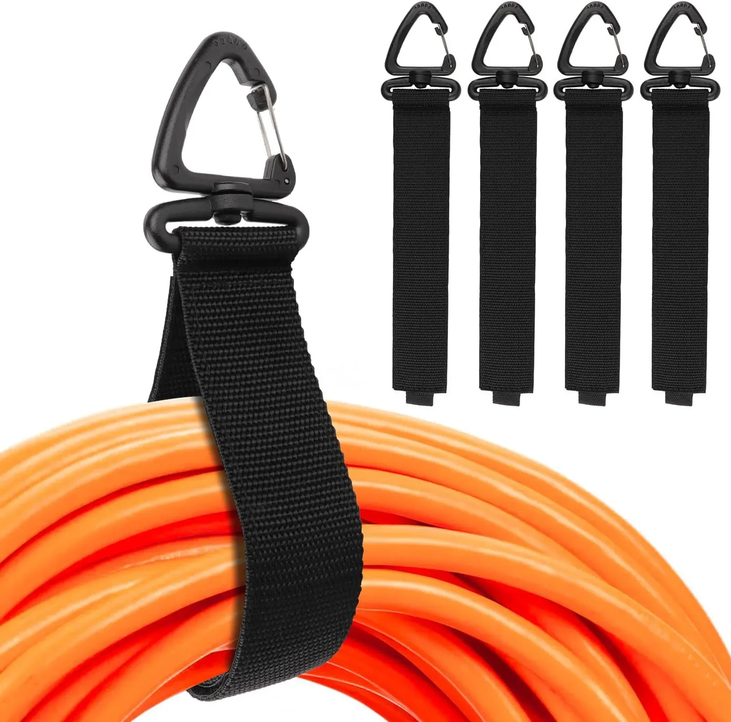 Soporte organizador de cables de extensión para organización y almacenamiento de garaje, correas de almacenamiento resistentes para cables, mangueras y cuerdas