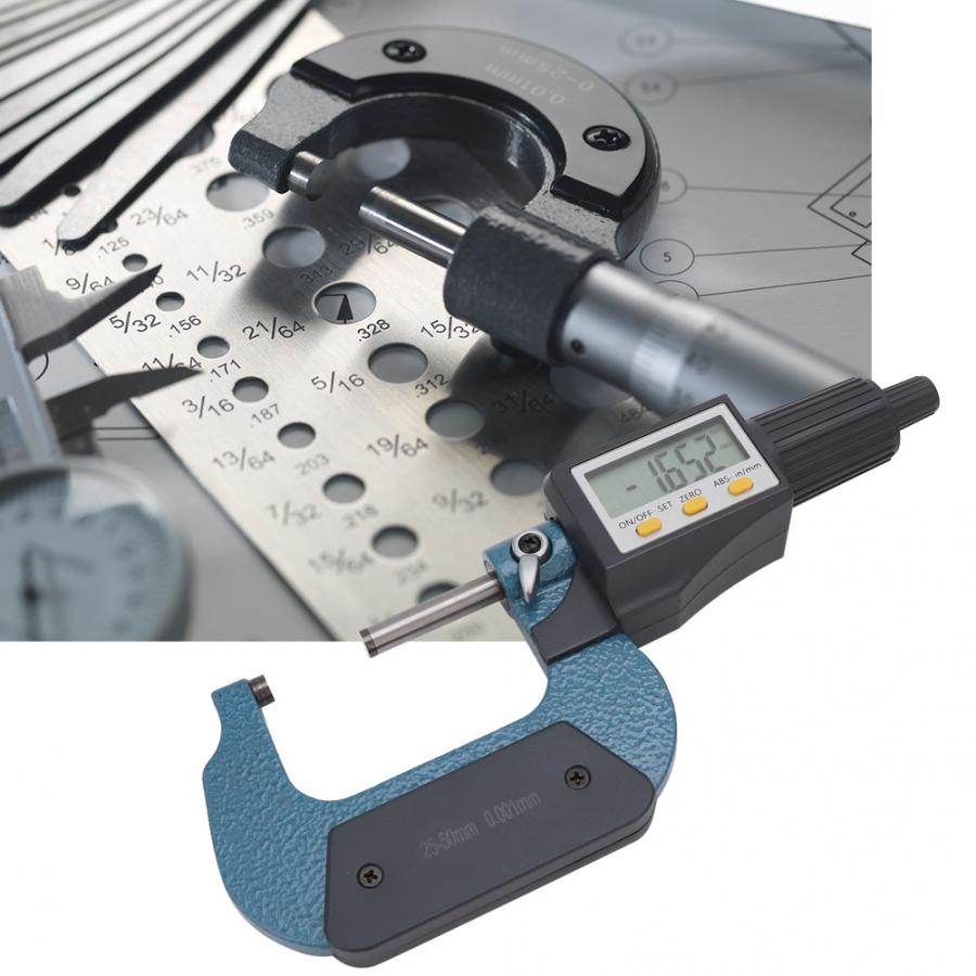 Chrome Plated Alloy Digital Display High Accuracy Low Error Micrometer 0.001mm Resolution Internal Micrometer