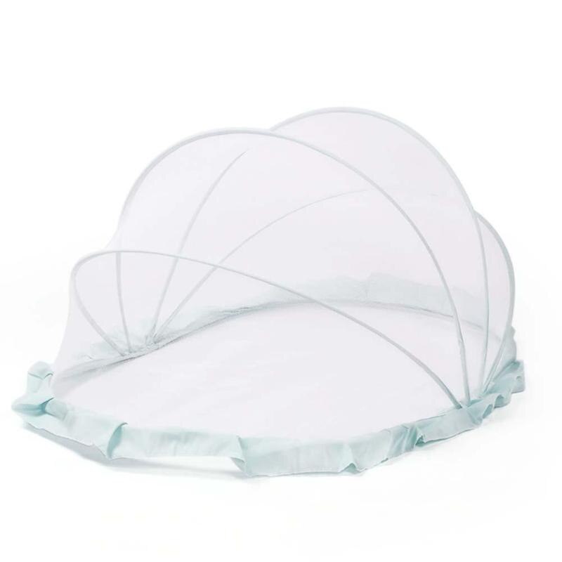 Portable Baby Crib Mosquito Net for Infants Breathable Foldable Cradle Bed: Green