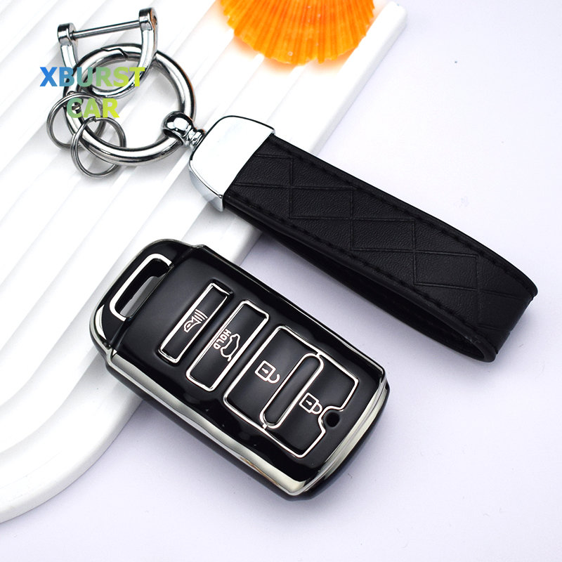 4 botones para KIA Cadenza K9 K7 K-04 Sorento K900 y K7 TPU Auto Shell Fob Cover Holder Car Key Case llavero Protector