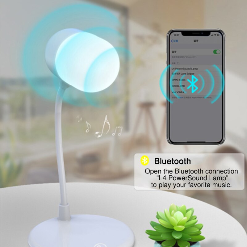 multifunctionele Mobiele Telefoon Draadloos Opladen Bluetooth Audio Tafellamp Oogbescherming Bureaulamp Te Studeren