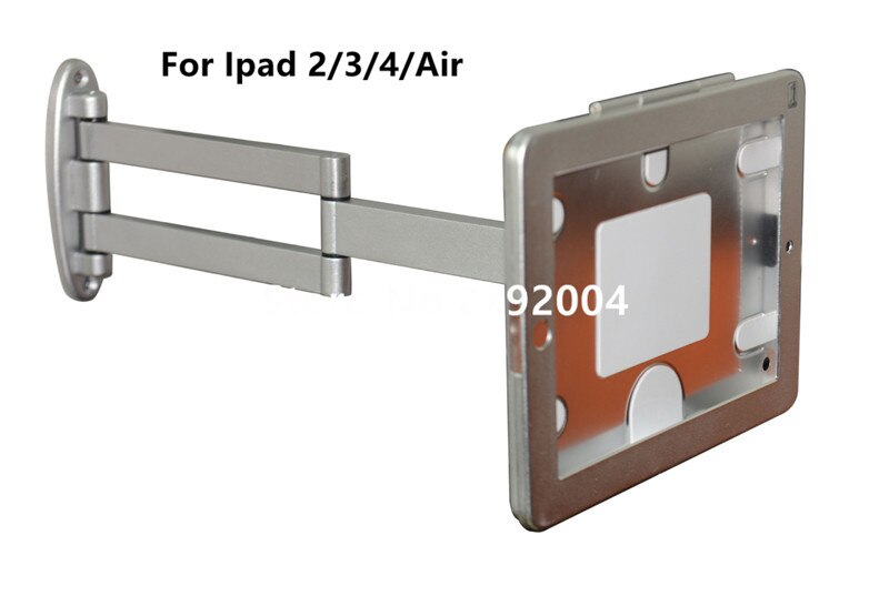 Portable elastic flexible Ipad wall mount flat pad security display lock tablet secure case antitheft support for Ipad 2/3/4/air
