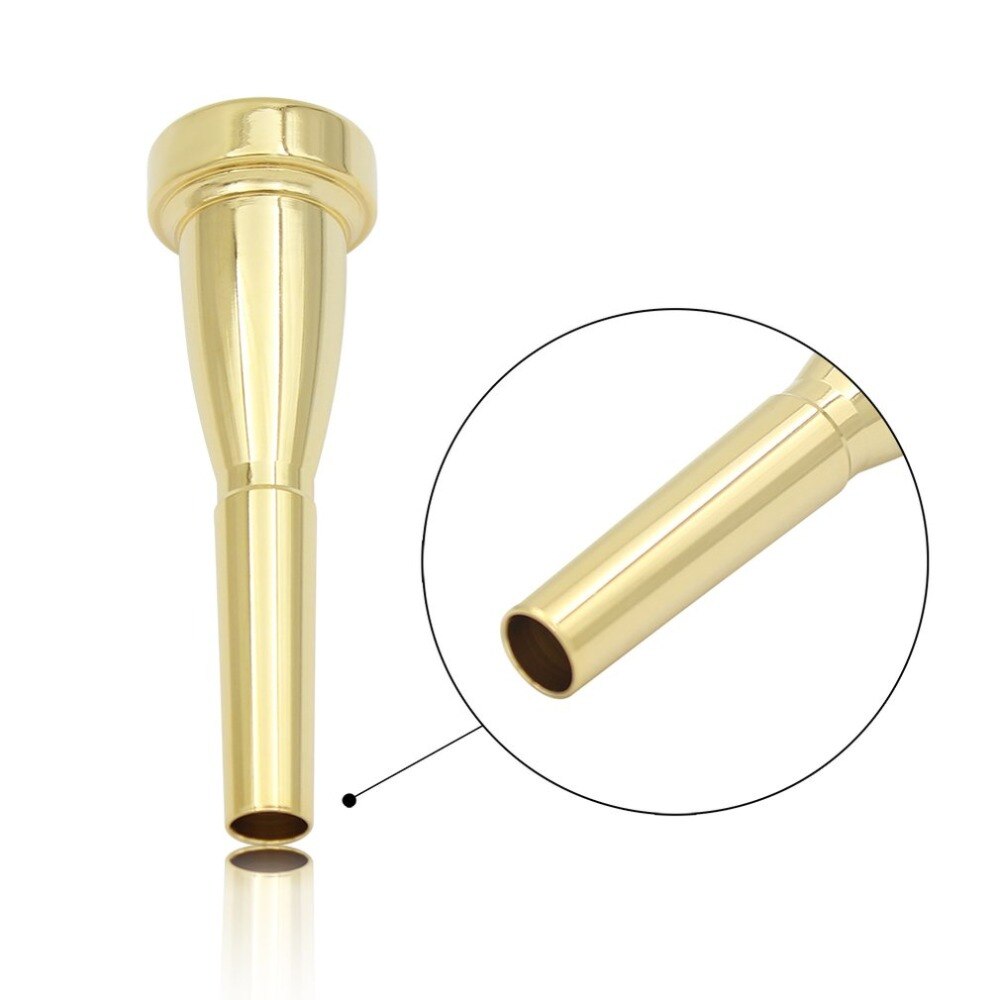1PC Professionele Gouden Plated Bullet Trompet Mondstuk Maat 7C Muzikale Accessoires Trompet Deel