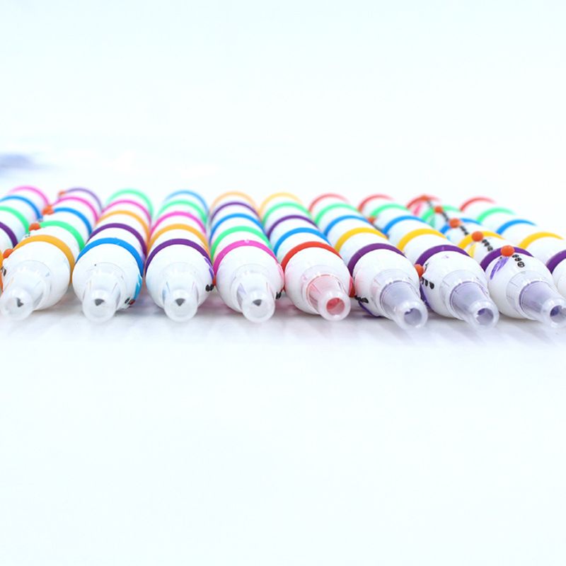 5 pièces assemblables dessin animé bonhomme de neige forme Crayon enfants dessin papeterie