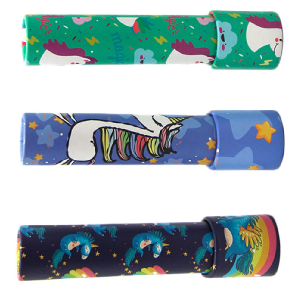 3pz di Carta caleidoscopio Poligono prisma caleidoscopio Poligono Specchio Tubo Ottico per I Bambini (Colorato)
