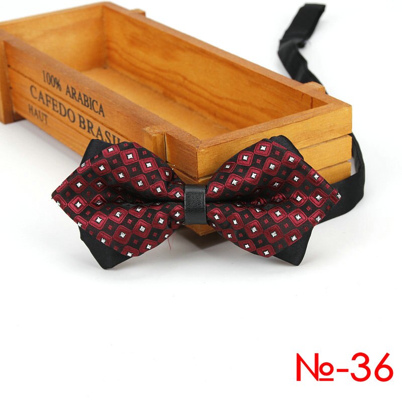 Corbatas de mariposa para hombre, pajarita de para , boda, niños y niñas, a cuadros, lazo rojo y negro, accesorios al por mayor: 36