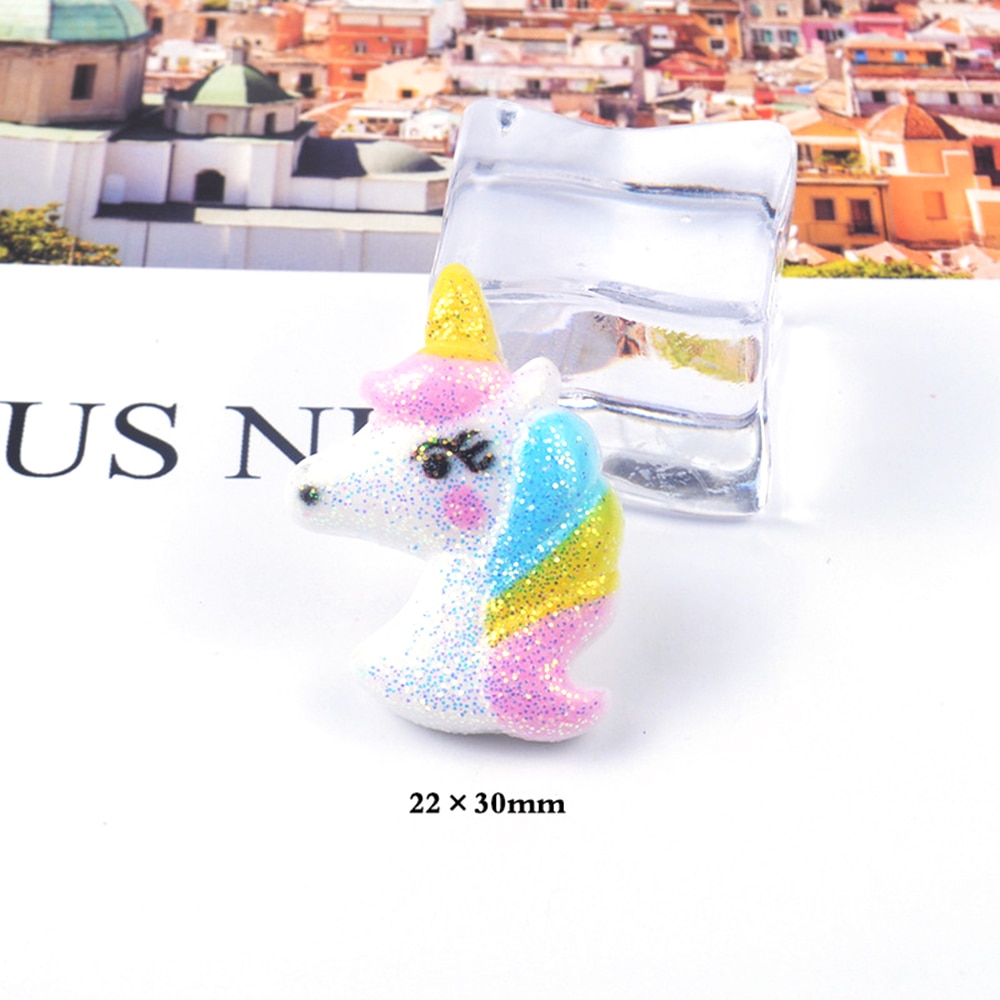 1/3/5/10pcs Resin Unicorn Charms For Slime Supplies DIY Filler Decoration Polymer Clay Lizun For Slimes Anti-stress Toys