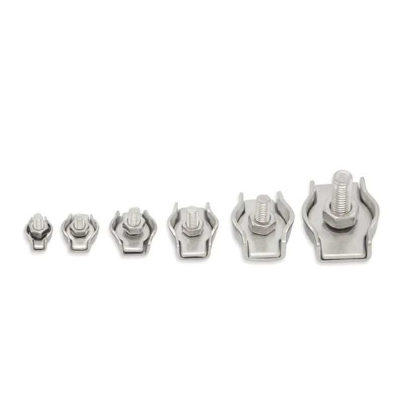 5 Pcs 304 Roestvrij Staaldraad Clip Enkele Grips Kabel Klem Marine Hardware