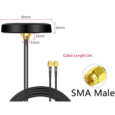 4G LTE GPS Antenna 4G+GPS Two in one combined Outdoor Waterproof Signal Amplifier Dual Band Booster Cabinet DTU Router antenna: WHITE