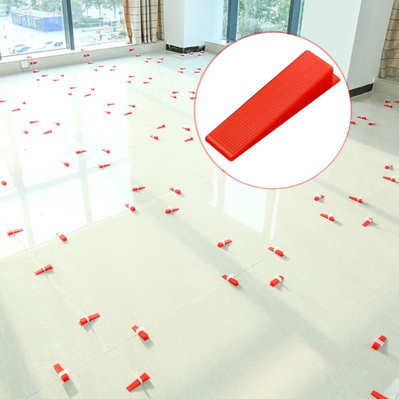 100pcs Tile Leveling Wedges ABS Locator Level Tile Spacers for Flooring Tools Pressure-resistant Reusable Paving Tools