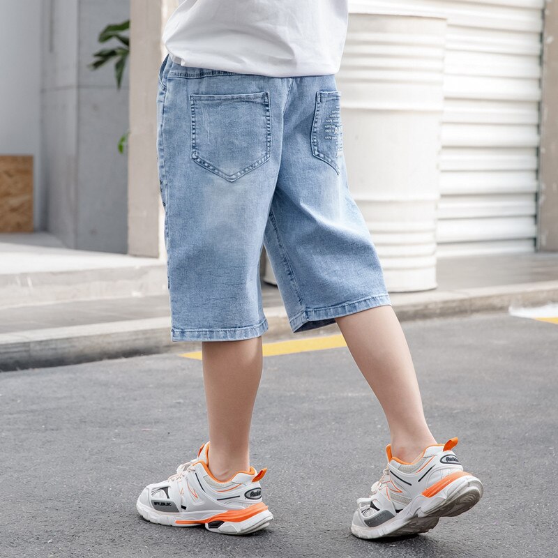2022 ragazzi ragazza Jeans a zampa larga elasticizzati a gamba larga pantaloni per bambini in Denim con taglio a stivale capispalla per bambini pantaloni lunghi abbigliamento per ragazza