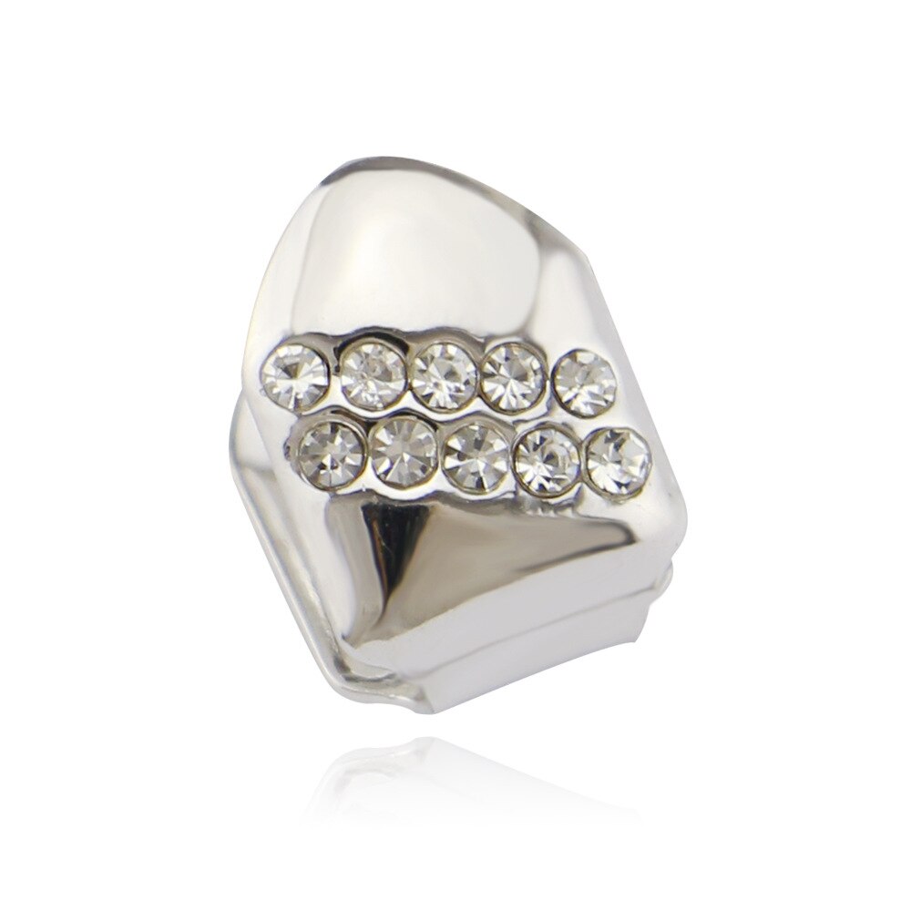 1pc Single Diamond Teeth Caps Gems Hip Hop Rock Teeth Grills Decor Teeth Cover Rapper Top Bottom Tooth Braces Jewelry: B-1