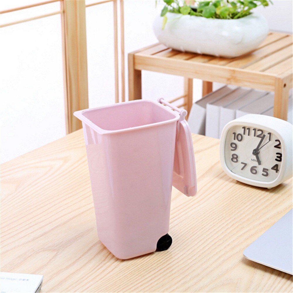 Mini filet poubelle forme porte-stylo en plastique papier paniers Tube barils pour enfant accessoires de bureau Prullenbak