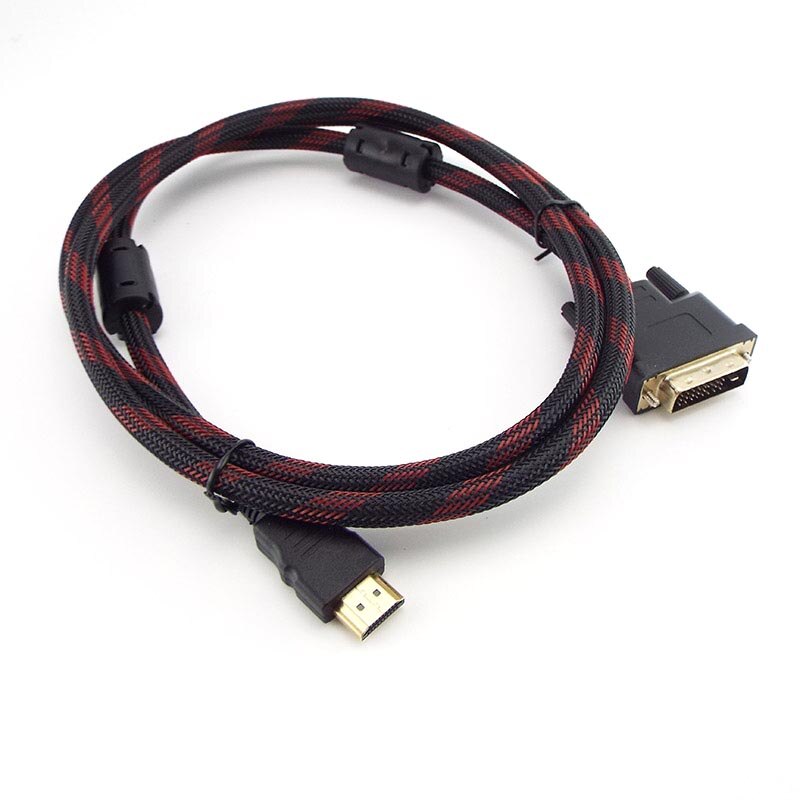 1.5M Hdmi-Compatibel Naar Dvi Hdmi-Compatibele Kabel DVI-D 24 + 1 Pin Adapter Kabels Voor Lcd dvd Hdtv 1080P 3D Hoge Snelheid Dvi Naar Draad