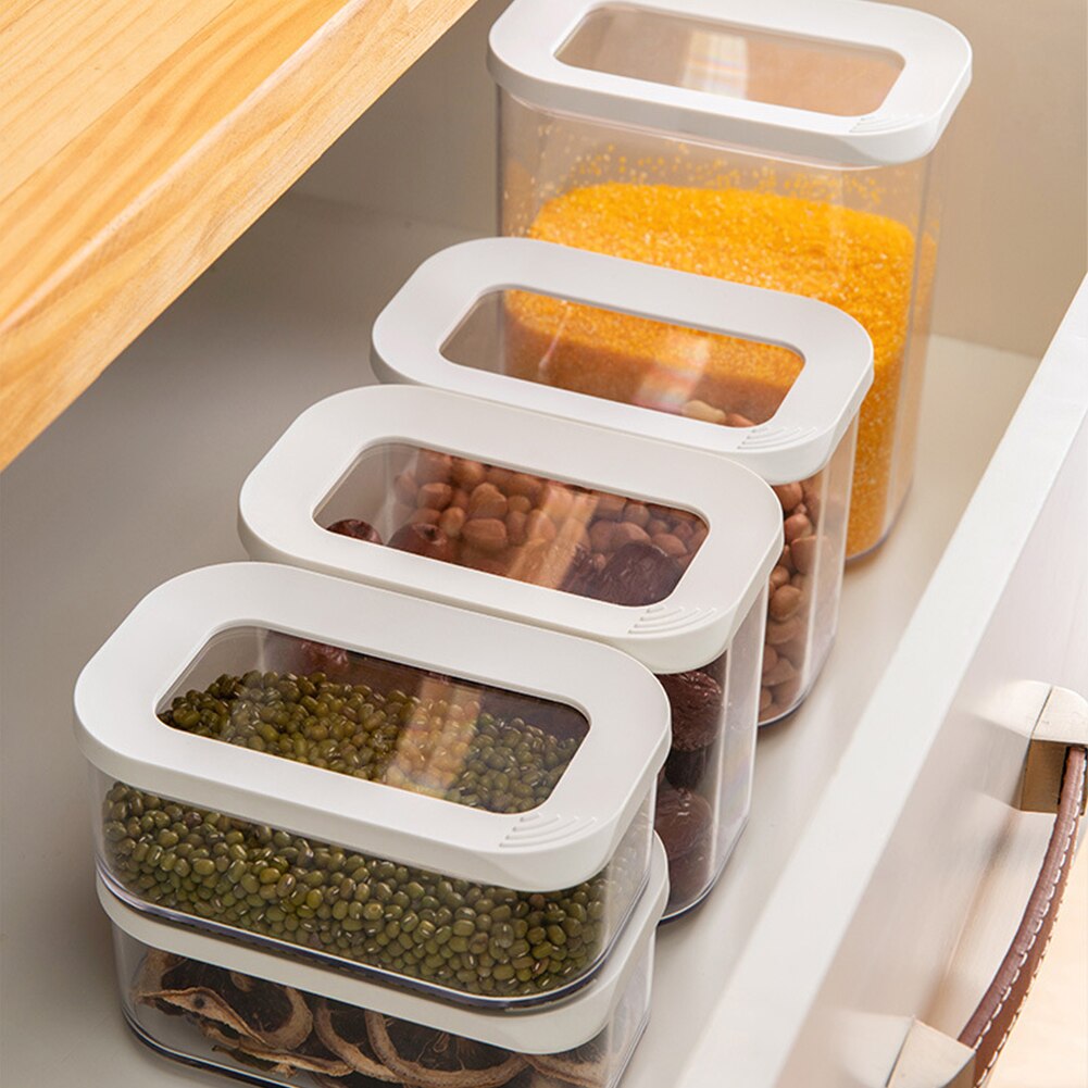 1Pcs Plastic food sealed cans stacked food storage container set kitchen supplies food storage box refrigerator sealed box