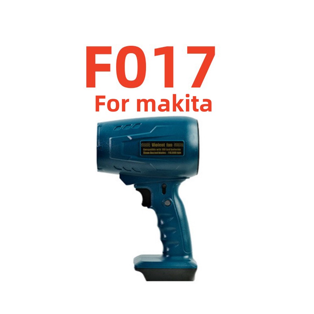 Jet-Gebläse, tragbarer heftiger Turbo-Lüfter für Makita/Dewalt/Milwaukee, 18 V, 20 V Lithium-Batterie, kabelloser Handventilator, 12-Blatt-Blatt-Blatt: Braun