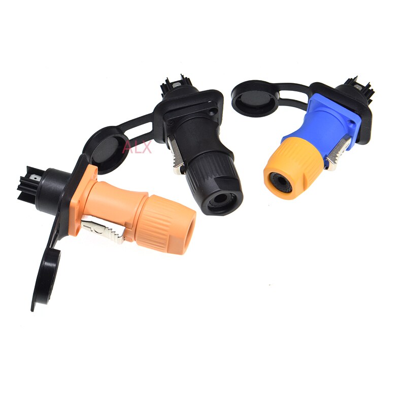 1PCS Waterproof 20A Powercon led speakon Power plug Panel Mount Adapter IP65 True Locking Cable Aviation connector 3pin NAC3FCA