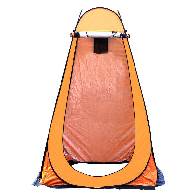 Tragbare außendusche, badewanne, umkleidekabine, campingzelt, sichtschutz, toilette, unterstand mit heringen, abspannleinen und zeltstangen: Orange