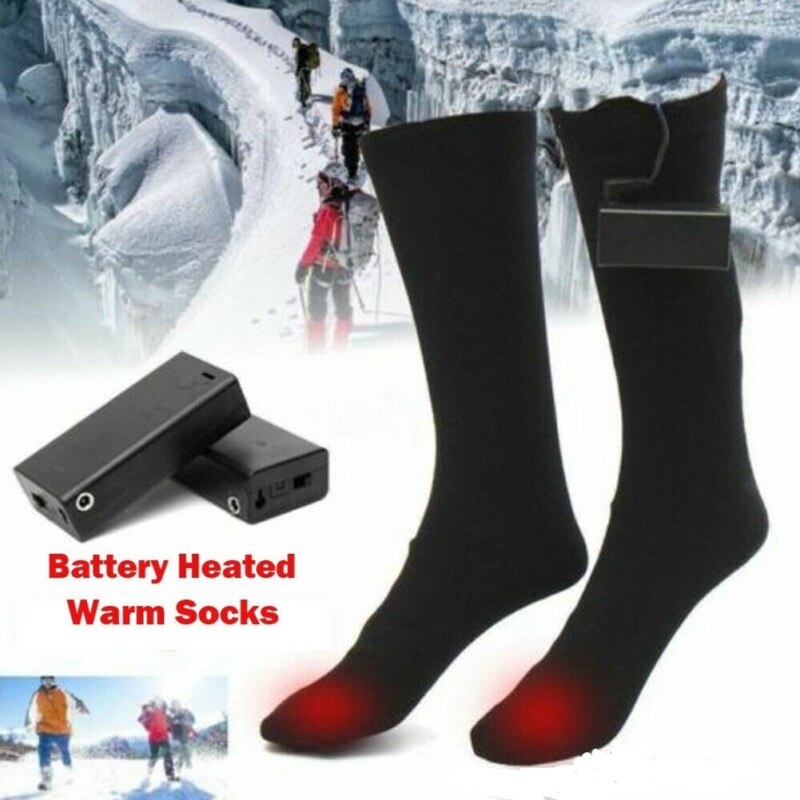 Chaussettes chauffantes électriques batterie Rechargeable pieds chauffe-pieds pour le ski