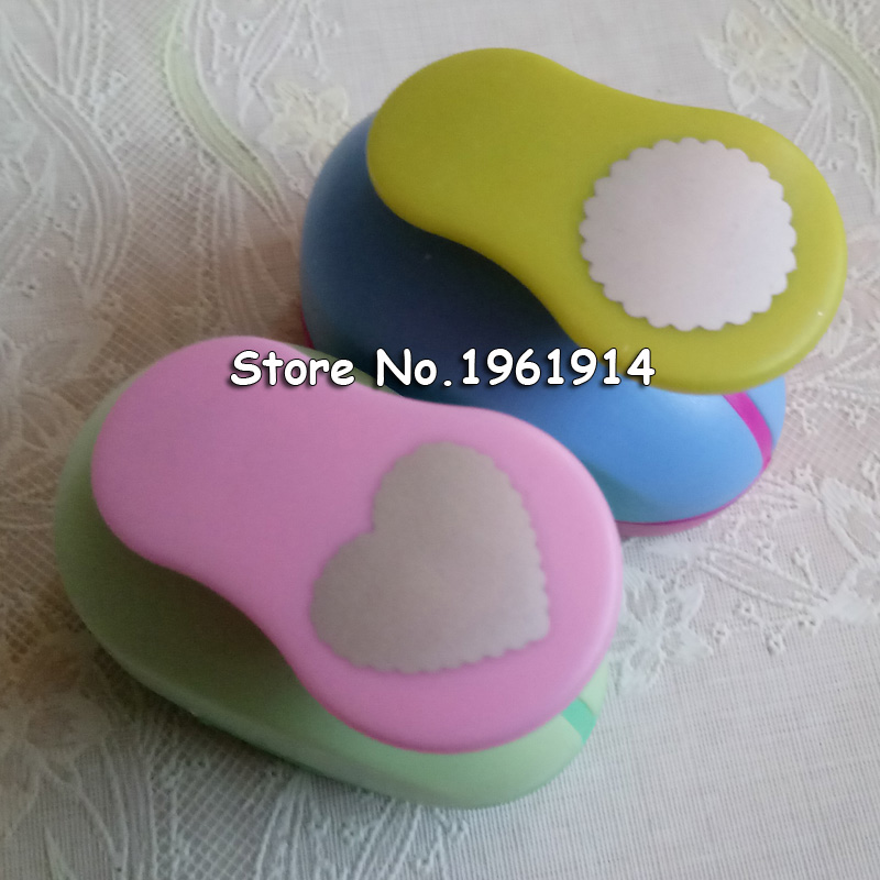 Dziurkacz w kształcie serca i koła fali 1 cal, dziurkacz miłosny, rękodzieło, scrapbooking, okrągły, diy, pianka eva/obcinacz robić papieru 1