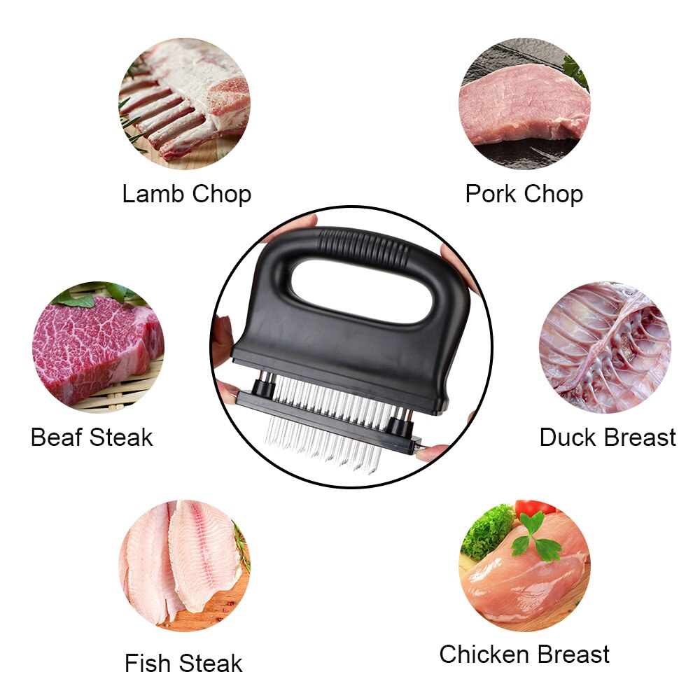 Kitchen Tools Tender Meat Hammer Stainless Steel Cooking Tools Meat Tenderizer For Beef Steak 48 Blades Needle
