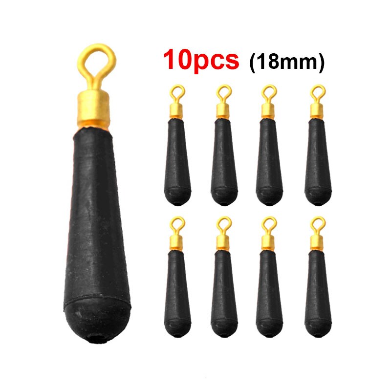 10-100pcs Copper Head Rubber Bobber Drift Fishing Floats Seat Vertical Fishing Float Rotation Buoy Seat Bobber Accesories: 18mm  10PCS