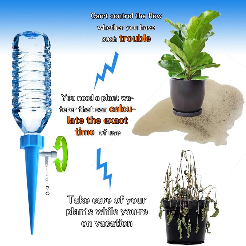 1/6PCS Automatic Watering Dripper Kits Drip Irrigation System for Plants Garden Waterer Dripper Spike Potted Self Watering Tools