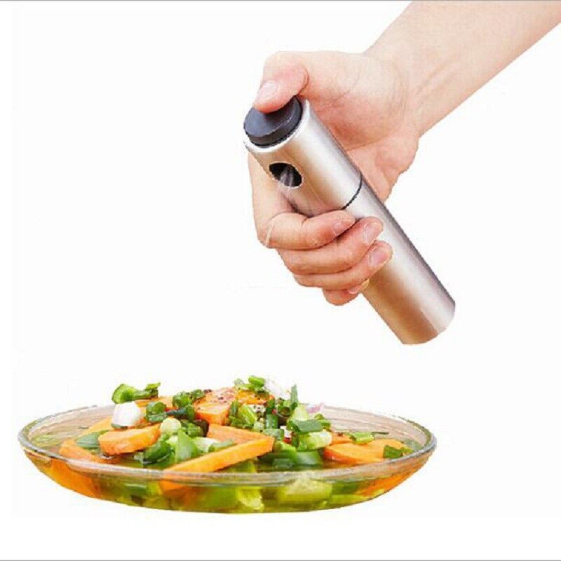 Stil rustfrit stål olie spray flaske rustfrit stål olie sprøjte kedel grill olie flaske