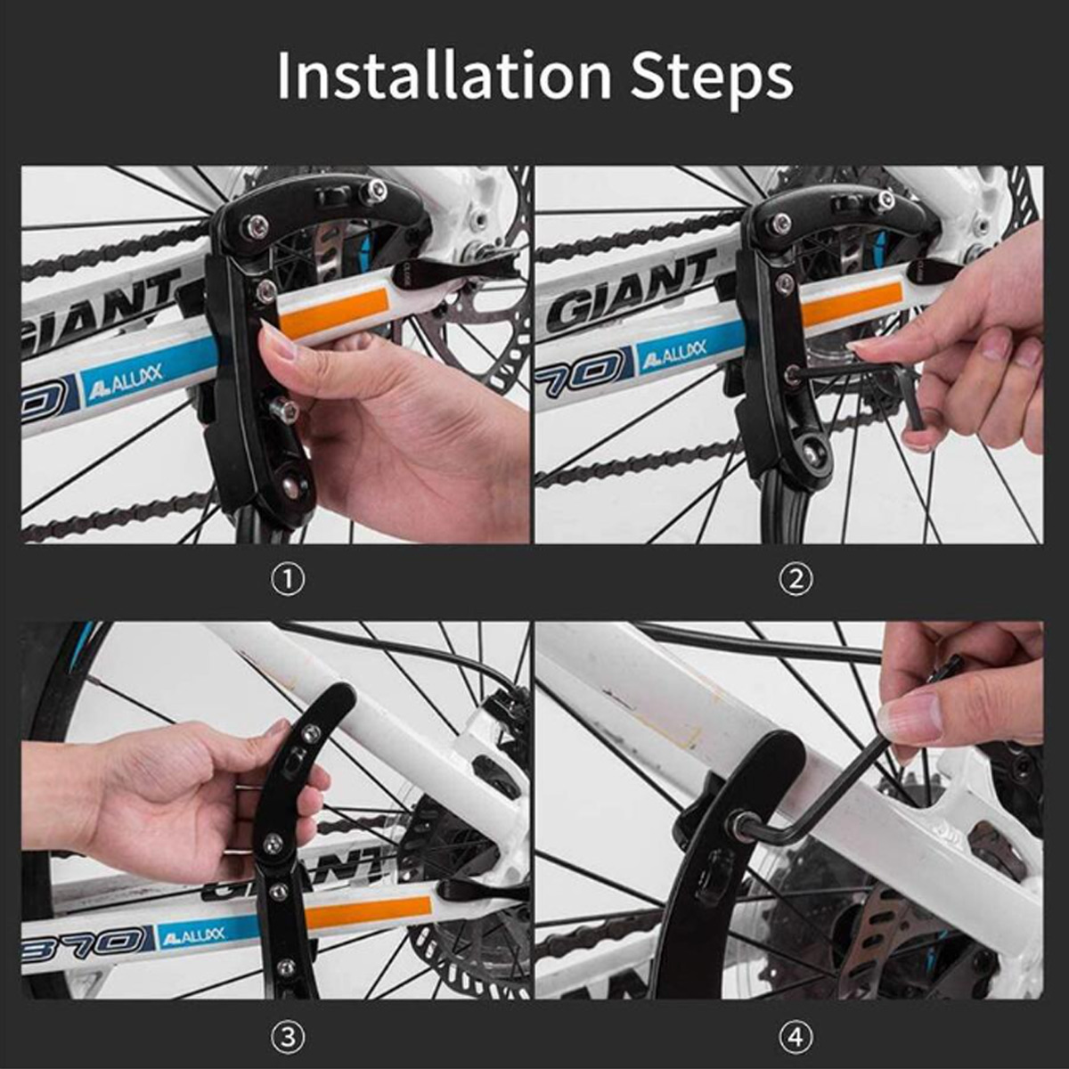 Cykelsidestøtte cykelstativ justerbar fodstøtte i aluminiumslegering bagstativ fodstige egnet til mountainbike racercykel